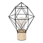 GLOBOSTAR® ANTLER 01443 Μοντέρνο Επιτραπέζιο Φωτιστικό LED 2.2W 154lm 360° DC 5V IP20 Θερμό Λευκό 2700K - DIODE - Μαύρο & Μπεζ - Μ19 x Π19 x Υ29cm - 2 Χρόνια Εγγύηση - Image 5