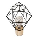 GLOBOSTAR® ANTLER 01443 Μοντέρνο Επιτραπέζιο Φωτιστικό LED 2.2W 154lm 360° DC 5V IP20 Θερμό Λευκό 2700K - DIODE - Μαύρο & Μπεζ - Μ19 x Π19 x Υ29cm - 2 Χρόνια Εγγύηση - Image 6