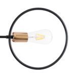 GLOBOSTAR® NEXUS 01446 Μοντέρνο Φωτιστικό Οροφής με Ντουί 6 x E27 AC 220-240V IP20 - Μαύρο & Χάλκινο - Μ105 x Π105 x Υ70cm - Image 5