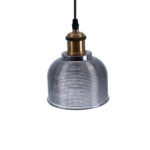 GLOBOSTAR® SEGRETO 01449 Vintage Κρεμαστό Φωτιστικό Οροφής με Ντουί 1 x E27 AC 220-240V IP20 - Γκρι & Χρυσό - Μ14 x Π14 x Υ18cm - Image 7