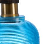 GLOBOSTAR® SEGRETO 01452 Vintage Κρεμαστό Φωτιστικό Οροφής με Ντουί 1 x E27 AC 220-240V IP20 - Μπλε & Χρυσό - Μ14 x Π14 x Υ18cm - Image 8