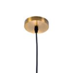 GLOBOSTAR® SEGRETO 01452 Vintage Κρεμαστό Φωτιστικό Οροφής με Ντουί 1 x E27 AC 220-240V IP20 - Μπλε & Χρυσό - Μ14 x Π14 x Υ18cm - Image 9