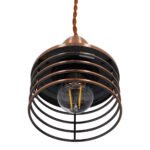 GLOBOSTAR® MANHATTAN 01453 Μοντέρνο Κρεμαστό Φωτιστικό Οροφής με Ντουί 1 x E27 AC 220-240V IP20 - Χάλκινο - Μ11 x Π11 x Υ14cm - Image 5