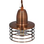 GLOBOSTAR® MANHATTAN 01453 Μοντέρνο Κρεμαστό Φωτιστικό Οροφής με Ντουί 1 x E27 AC 220-240V IP20 - Χάλκινο - Μ11 x Π11 x Υ14cm - Image 6