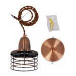 GLOBOSTAR® MANHATTAN 01453 Μοντέρνο Κρεμαστό Φωτιστικό Οροφής με Ντουί 1 x E27 AC 220-240V IP20 - Χάλκινο - Μ11 x Π11 x Υ14cm - Image 8