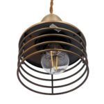 GLOBOSTAR® MANHATTAN 01454 Μοντέρνο Κρεμαστό Φωτιστικό Οροφής με Ντουί 1 x E27 AC 220-240V IP20 - Μπρούτζινο - Μ11 x Π11 x Υ14cm - Image 6