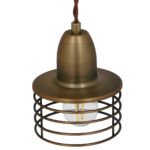 GLOBOSTAR® MANHATTAN 01454 Μοντέρνο Κρεμαστό Φωτιστικό Οροφής με Ντουί 1 x E27 AC 220-240V IP20 - Μπρούτζινο - Μ11 x Π11 x Υ14cm - Image 7