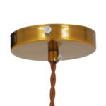 GLOBOSTAR® MANHATTAN 01454 Μοντέρνο Κρεμαστό Φωτιστικό Οροφής με Ντουί 1 x E27 AC 220-240V IP20 - Μπρούτζινο - Μ11 x Π11 x Υ14cm - Image 8