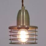 GLOBOSTAR® MANHATTAN 01455 Μοντέρνο Κρεμαστό Φωτιστικό Οροφής με Ντουί 1 x E27 AC 220-240V IP20 - Μπρούτζινο - Μ11 x Π11 x Υ14cm - Image 3