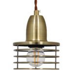 GLOBOSTAR® MANHATTAN 01455 Μοντέρνο Κρεμαστό Φωτιστικό Οροφής με Ντουί 1 x E27 AC 220-240V IP20 - Μπρούτζινο - Μ11 x Π11 x Υ14cm - Image 5