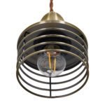 GLOBOSTAR® MANHATTAN 01455 Μοντέρνο Κρεμαστό Φωτιστικό Οροφής με Ντουί 1 x E27 AC 220-240V IP20 - Μπρούτζινο - Μ11 x Π11 x Υ14cm - Image 6