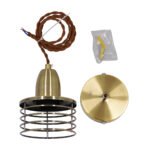 GLOBOSTAR® MANHATTAN 01455 Μοντέρνο Κρεμαστό Φωτιστικό Οροφής με Ντουί 1 x E27 AC 220-240V IP20 - Μπρούτζινο - Μ11 x Π11 x Υ14cm - Image 9