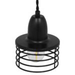 GLOBOSTAR® MANHATTAN 01456 Μοντέρνο Κρεμαστό Φωτιστικό Οροφής με Ντουί 1 x E27 AC 220-240V IP20 - Μαύρο - Μ11 x Π11 x Υ14cm - Image 7