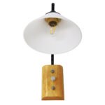 GLOBOSTAR® ALESSIA 01457 Μοντέρνο Φωτιστικό Τοίχου - Απλίκα με Ντουί 1 x E27 AC 220-240V IP20 - Μπεζ & Μαύρο - Μ18 x Π26 x Υ29cm - Image 6