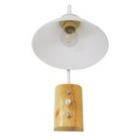 GLOBOSTAR® ALESSIA 01458 Μοντέρνο Φωτιστικό Τοίχου - Απλίκα με Ντουί 1 x E27 AC 220-240V IP20 - Μπεζ & Λευκό - Μ18 x Π26 x Υ29cm - Image 6