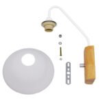 GLOBOSTAR® ALESSIA 01458 Μοντέρνο Φωτιστικό Τοίχου - Απλίκα με Ντουί 1 x E27 AC 220-240V IP20 - Μπεζ & Λευκό - Μ18 x Π26 x Υ29cm - Image 7