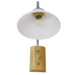 GLOBOSTAR® ALESSIA 01459 Μοντέρνο Φωτιστικό Τοίχου - Απλίκα με Ντουί 1 x E27 AC 220-240V IP20 - Μπεζ & Ασημί - Μ18 x Π26 x Υ29cm - Image 6