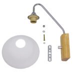 GLOBOSTAR® ALESSIA 01459 Μοντέρνο Φωτιστικό Τοίχου - Απλίκα με Ντουί 1 x E27 AC 220-240V IP20 - Μπεζ & Ασημί - Μ18 x Π26 x Υ29cm - Image 7