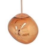 GLOBOSTAR® DIXAR 01461 Μοντέρνο Κρεμαστό Φωτιστικό Οροφής με Ντουί 1 x E27 AC 220-240V IP20 - Χάλκινο Φιμέ - Μ28 x Π28 x Υ40cm - Image 4