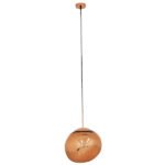 GLOBOSTAR® DIXAR 01465 Μοντέρνο Κρεμαστό Φωτιστικό Οροφής με Ντουί 1 x E27 AC 220-240V IP20 - Χάλκινο Φιμέ - Μ36 x Π36 x Υ45cm - Image 3