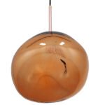 GLOBOSTAR® DIXAR 01465 Μοντέρνο Κρεμαστό Φωτιστικό Οροφής με Ντουί 1 x E27 AC 220-240V IP20 - Χάλκινο Φιμέ - Μ36 x Π36 x Υ45cm - Image 5