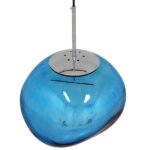 GLOBOSTAR® DIXAR 01467 Μοντέρνο Κρεμαστό Φωτιστικό Οροφής με Ντουί 1 x E27 AC 220-240V IP20 - Μπλε & Ασημί - Μ36 x Π36 x Υ45cm - Image 4