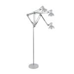 GLOBOSTAR® AUDREY 01469 Vintage Επιδαπέδιο Φωτιστικό με Ντουί 1 x E27 AC 220-240V IP20 - Ασημί - Μ15 x Π15 x Υ190cm - Image 4