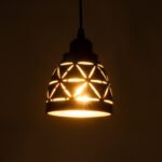 GLOBOSTAR® COOLIE 01475 Μοντέρνο Κρεμαστό Φωτιστικό Οροφής με Ντουί 1 x E27 AC 220-240V IP20 - Μαύρο & Χρυσό - Μ13 x Π13 x Υ14cm - Image 3