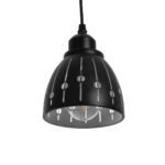 GLOBOSTAR® COOLIE 01476 Μοντέρνο Κρεμαστό Φωτιστικό Οροφής με Ντουί 1 x E27 AC 220-240V IP20 - Μαύρο & Ασημί - Μ12.5 x Π12.5 x Υ11.5cm - Image 6