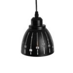 GLOBOSTAR® COOLIE 01476 Μοντέρνο Κρεμαστό Φωτιστικό Οροφής με Ντουί 1 x E27 AC 220-240V IP20 - Μαύρο & Ασημί - Μ12.5 x Π12.5 x Υ11.5cm - Image 7