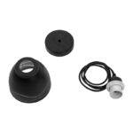 GLOBOSTAR® COOLIE 01477 Μοντέρνο Κρεμαστό Φωτιστικό Οροφής με Ντουί 1 x E27 AC 220-240V IP20 - Μαύρο & Ασημί - Μ12.5 x Π12.5 x Υ11.5cm - Image 2