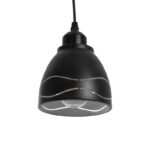 GLOBOSTAR® COOLIE 01477 Μοντέρνο Κρεμαστό Φωτιστικό Οροφής με Ντουί 1 x E27 AC 220-240V IP20 - Μαύρο & Ασημί - Μ12.5 x Π12.5 x Υ11.5cm - Image 6