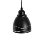 GLOBOSTAR® COOLIE 01477 Μοντέρνο Κρεμαστό Φωτιστικό Οροφής με Ντουί 1 x E27 AC 220-240V IP20 - Μαύρο & Ασημί - Μ12.5 x Π12.5 x Υ11.5cm - Image 5