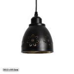 GLOBOSTAR® COOLIE 01479 Μοντέρνο Κρεμαστό Φωτιστικό Οροφής με Ντουί 1 x E27 AC 220-240V IP20 - Μαύρο & Χρυσό - Μ12.5 x Π12.5 x Υ11.5cm