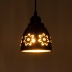 GLOBOSTAR® COOLIE 01479 Μοντέρνο Κρεμαστό Φωτιστικό Οροφής με Ντουί 1 x E27 AC 220-240V IP20 - Μαύρο & Χρυσό - Μ12.5 x Π12.5 x Υ11.5cm - Image 3