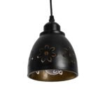 GLOBOSTAR® COOLIE 01479 Μοντέρνο Κρεμαστό Φωτιστικό Οροφής με Ντουί 1 x E27 AC 220-240V IP20 - Μαύρο & Χρυσό - Μ12.5 x Π12.5 x Υ11.5cm - Image 6