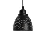 GLOBOSTAR® COOLIE 01482 Μοντέρνο Κρεμαστό Φωτιστικό Οροφής με Ντουί 1 x E27 AC 220-240V IP20 - Μαύρο & Ασημί - Μ12.5 x Π12.5 x Υ11.5cm - Image 5