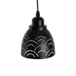 GLOBOSTAR® COOLIE 01482 Μοντέρνο Κρεμαστό Φωτιστικό Οροφής με Ντουί 1 x E27 AC 220-240V IP20 - Μαύρο & Ασημί - Μ12.5 x Π12.5 x Υ11.5cm - Image 7