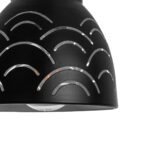 GLOBOSTAR® COOLIE 01482 Μοντέρνο Κρεμαστό Φωτιστικό Οροφής με Ντουί 1 x E27 AC 220-240V IP20 - Μαύρο & Ασημί - Μ12.5 x Π12.5 x Υ11.5cm - Image 8