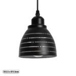 GLOBOSTAR® COOLIE 01483 Μοντέρνο Κρεμαστό Φωτιστικό Οροφής με Ντουί 1 x E27 AC 220-240V IP20 - Μαύρο & Ασημί - Μ12.5 x Π12.5 x Υ11.5cm