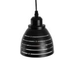 GLOBOSTAR® COOLIE 01483 Μοντέρνο Κρεμαστό Φωτιστικό Οροφής με Ντουί 1 x E27 AC 220-240V IP20 - Μαύρο & Ασημί - Μ12.5 x Π12.5 x Υ11.5cm - Image 7