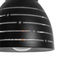 GLOBOSTAR® COOLIE 01483 Μοντέρνο Κρεμαστό Φωτιστικό Οροφής με Ντουί 1 x E27 AC 220-240V IP20 - Μαύρο & Ασημί - Μ12.5 x Π12.5 x Υ11.5cm - Image 8