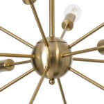 GLOBOSTAR® MILANO 01485 Μοντέρνο Φωτιστικό Οροφής με Ντουί 12 x E27 AC 220-240V IP20 - Χρυσό - Μ80 x Π80 x Υ80cm - Image 6