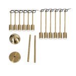 GLOBOSTAR® MILANO 01485 Μοντέρνο Φωτιστικό Οροφής με Ντουί 12 x E27 AC 220-240V IP20 - Χρυσό - Μ80 x Π80 x Υ80cm - Image 9