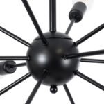 GLOBOSTAR® MILANO 01486 Μοντέρνο Φωτιστικό Οροφής με Ντουί 12 x E27 AC 220-240V IP20 - Μαύρο - Μ80 x Π80 x Υ80cm - Image 6