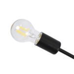 GLOBOSTAR® MILANO 01486 Μοντέρνο Φωτιστικό Οροφής με Ντουί 12 x E27 AC 220-240V IP20 - Μαύρο - Μ80 x Π80 x Υ80cm - Image 7