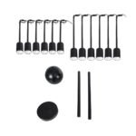 GLOBOSTAR® MILANO 01486 Μοντέρνο Φωτιστικό Οροφής με Ντουί 12 x E27 AC 220-240V IP20 - Μαύρο - Μ80 x Π80 x Υ80cm - Image 8