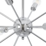 GLOBOSTAR® MILANO 01487 Μοντέρνο Φωτιστικό Οροφής με Ντουί 12 x E27 AC 220-240V IP20 - Ασημί - Μ80 x Π80 x Υ80cm - Image 6