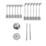 GLOBOSTAR® MILANO 01487 Μοντέρνο Φωτιστικό Οροφής με Ντουί 12 x E27 AC 220-240V IP20 - Ασημί - Μ80 x Π80 x Υ80cm - Image 8