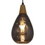 GLOBOSTAR® NOAH 01489 Μοντέρνο Κρεμαστό Φωτιστικό Οροφής με Ντουί 1 x E27 AC 220-240V IP20 - Γκρι & Μπεζ - Μ16 x Π16 x Υ30cm - Image 2